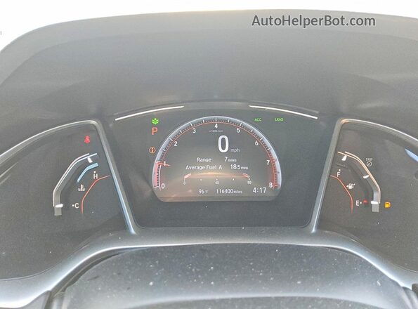 2HGFC2F87MH520077 2021 HONDA CIVIC Gray ხელსაწყოთა პანელის ხედი