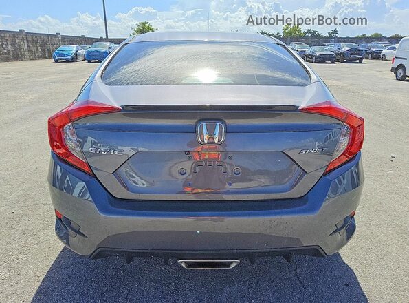 2HGFC2F87MH520077 2021 HONDA CIVIC Gray უკანა ხედი