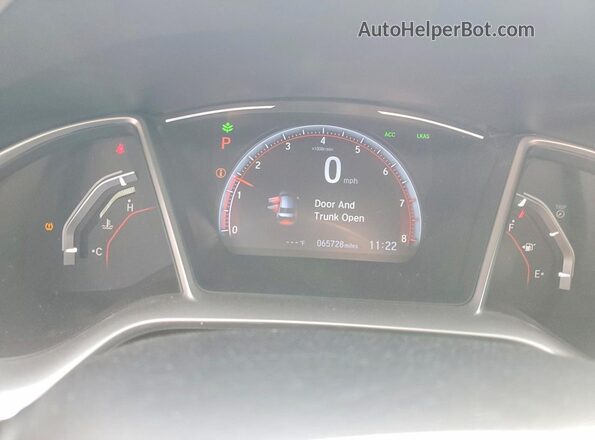 2HGFC2F87MH523643 2021 HONDA CIVIC Gray Instrument cluster view