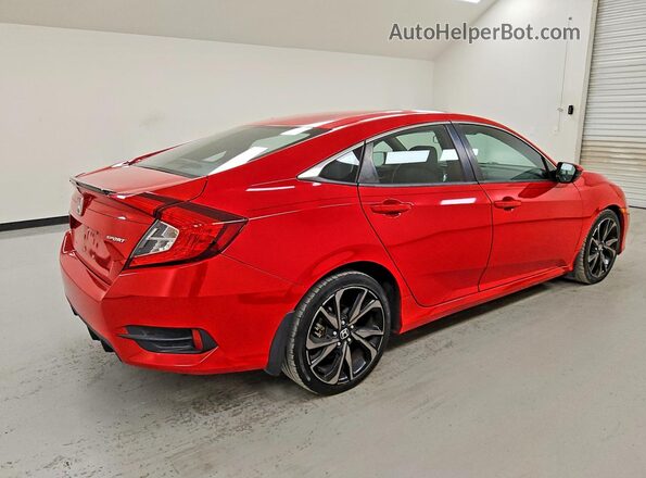 2HGFC2F87MH552382 2021 HONDA CIVIC Красный Задняя правая четверть