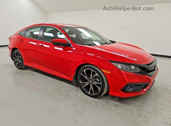 2HGFC2F87MH552382 2021 HONDA CIVIC Красный Передняя правая четверть