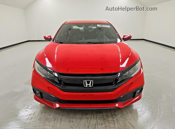 2HGFC2F87MH552382 2021 HONDA CIVIC Красный Вид спереди
