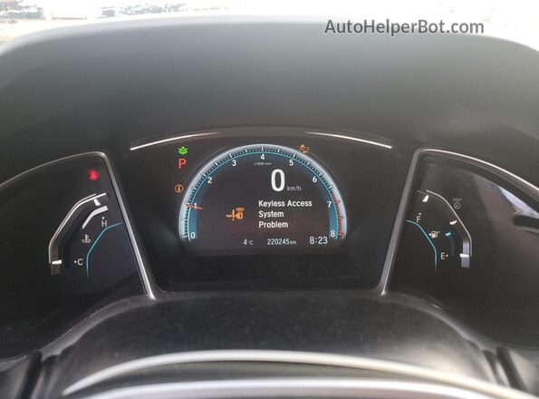 2HGFC2F88GH022684 2016 HONDA CIVIC Black Вид щитка приладів