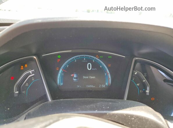 2HGFC2F88HH006647 2017 HONDA CIVIC Black Vista del cuadro de instrumentos