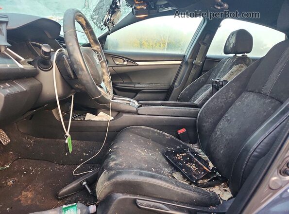 2HGFC2F88KH502832 2019 HONDA CIVIC Gray Вид салону спереду