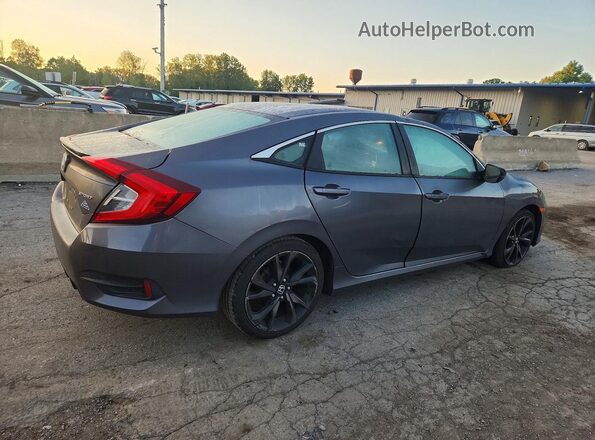 2HGFC2F88KH502832 2019 HONDA CIVIC Gray Задня права чверть