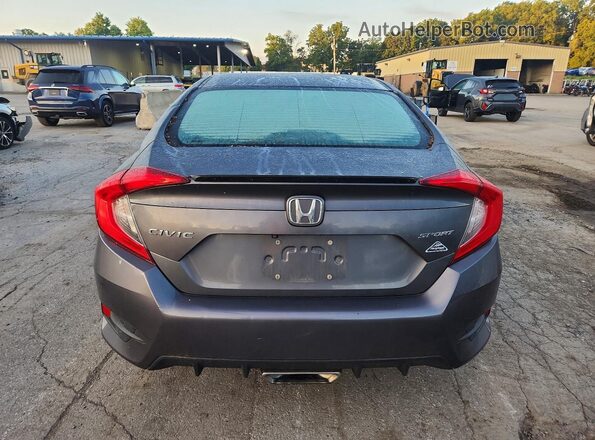 2HGFC2F88KH502832 2019 HONDA CIVIC Gray Вид ззаду