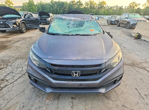 2HGFC2F88KH502832 2019 HONDA CIVIC Gray Вид спереду