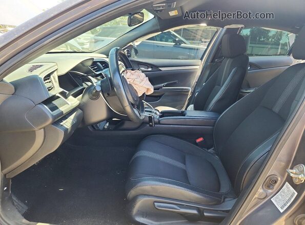 2HGFC2F88KH540559 2019 HONDA CIVIC Gray Вид салону спереду