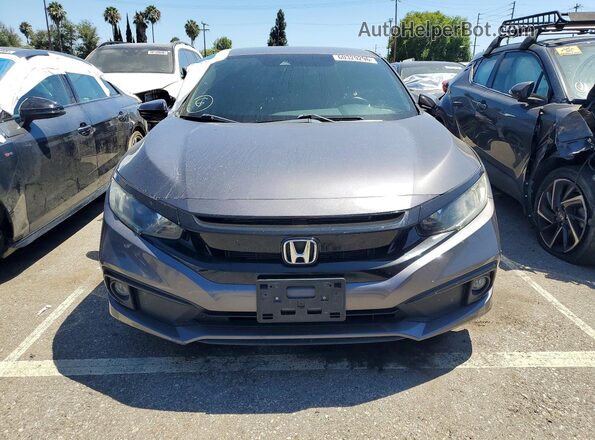 2HGFC2F88KH540559 2019 HONDA CIVIC Gray Вид спереду