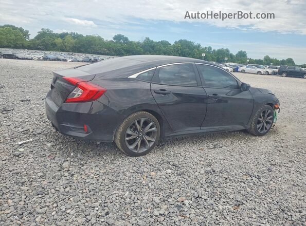 2HGFC2F88KH589681 2019 HONDA CIVIC Черный Задняя правая четверть