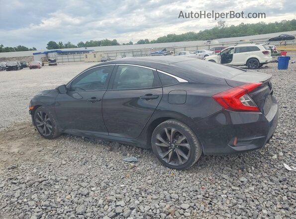 2HGFC2F88KH589681 2019 HONDA CIVIC Черный Задняя левая четверть
