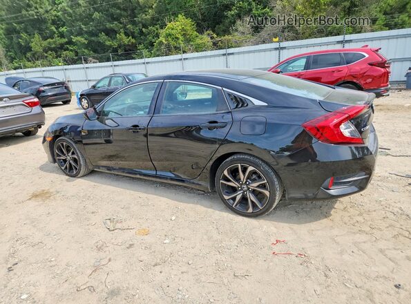 2HGFC2F88KH604504 2019 HONDA CIVIC Black Tył lewy