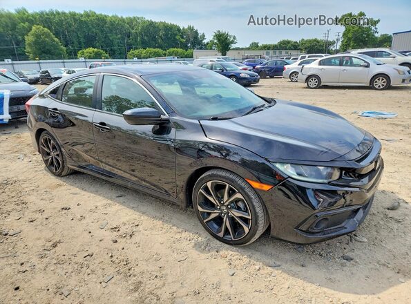 2HGFC2F88KH604504 2019 HONDA CIVIC Black Przód prawy