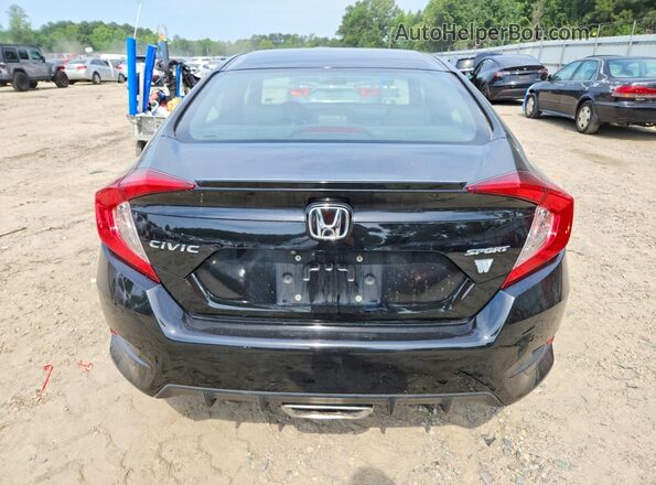 2HGFC2F88KH604504 2019 HONDA CIVIC Black Widok z tyłu