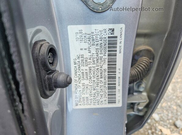 2HGFC2F88LH501195 2020 HONDA CIVIC Silver Widok komory silnika