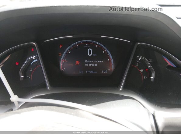 2HGFC2F88LH522385 2020 HONDA CIVIC Red უკანა სავარძლების ხედი