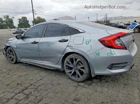 2HGFC2F88LH525593 2020 HONDA CIVIC Silver Trasero izquierdo