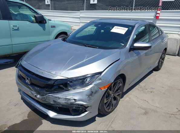 2HGFC2F88MH521142 2021 HONDA CIVIC Silver Դիմացի տեսք