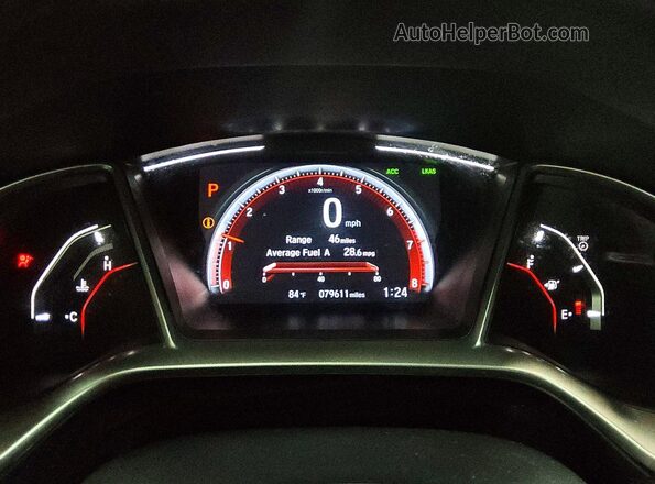 2HGFC2F88MH529502 2021 HONDA CIVIC Black Սարքավորումների վահանակի տեսք