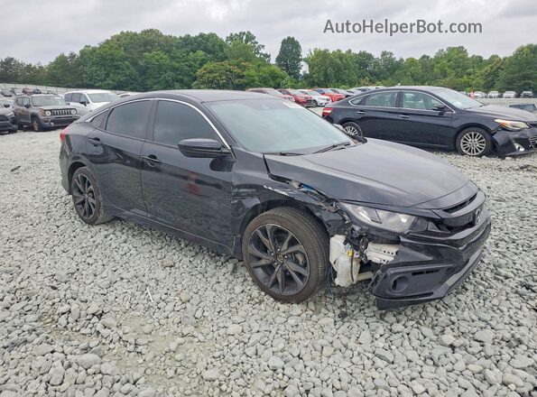 2HGFC2F88MH540600 2021 HONDA CIVIC Black Передня права чверть