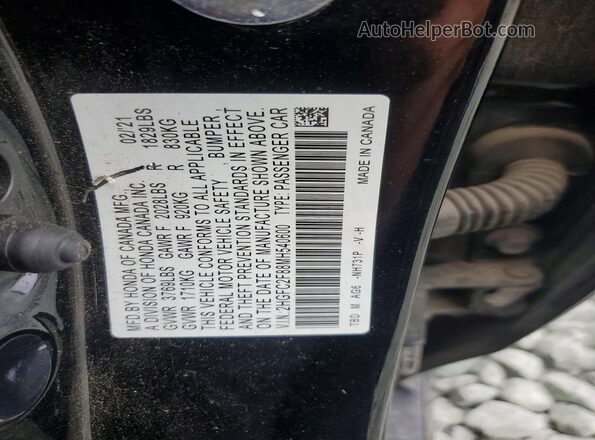 2HGFC2F88MH540600 2021 HONDA CIVIC Black Вид підкапотного простору