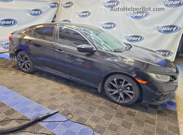 2HGFC2F88MH546574 2021 HONDA CIVIC Черный Передняя правая четверть