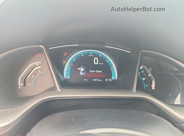 2HGFC2F89JH033104 2018 HONDA CIVIC Black Widok zestawu wskaźników