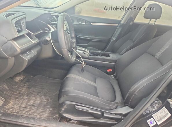 2HGFC2F89JH033104 2018 HONDA CIVIC Black Widok wnętrza z przodu