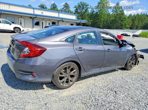 2HGFC2F89KH506081 2019 HONDA CIVIC Gray Հետևի աջ
