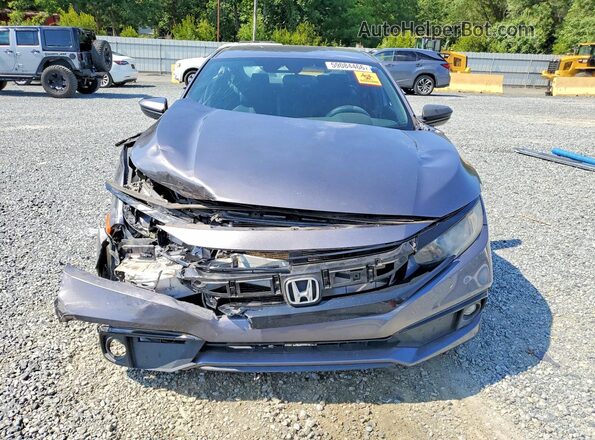 2HGFC2F89KH506081 2019 HONDA CIVIC Gray Դիմացի տեսք