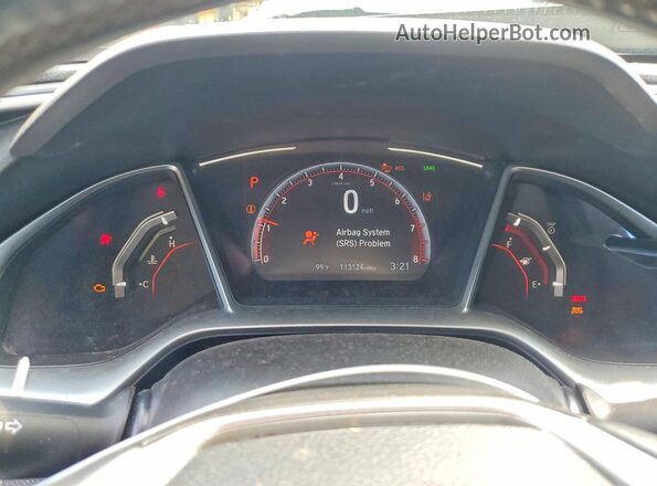 2HGFC2F89KH506081 2019 HONDA CIVIC Gray Սարքավորումների վահանակի տեսք