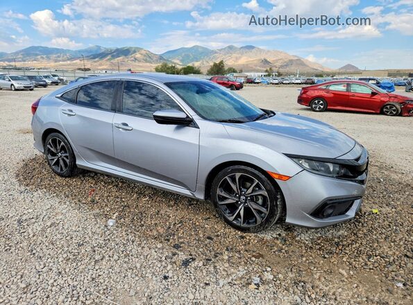 2HGFC2F89KH545270 2019 HONDA CIVIC Silver Передня права чверть