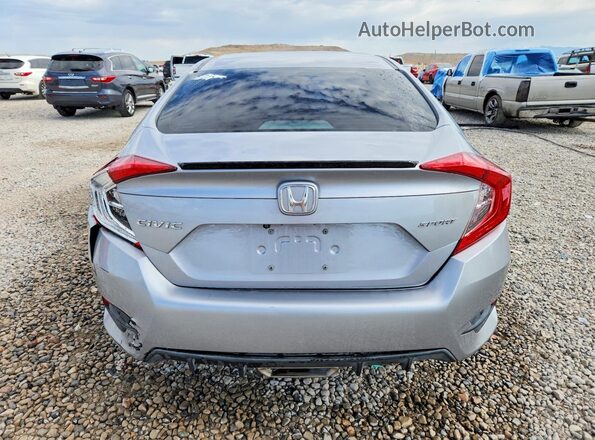 2HGFC2F89KH545270 2019 HONDA CIVIC Silver Вид ззаду