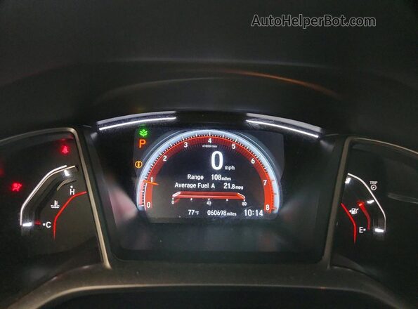 2HGFC2F89KH548833 2019 HONDA CIVIC Silver Սարքավորումների վահանակի տեսք