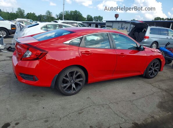 2HGFC2F89KH572243 2019 HONDA CIVIC Red Rear right