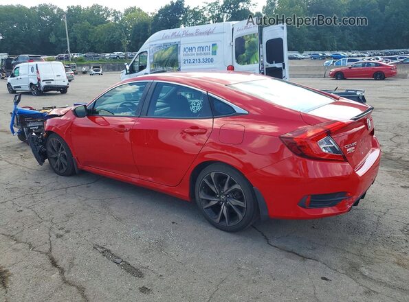 2HGFC2F89KH572243 2019 HONDA CIVIC Red Rear left