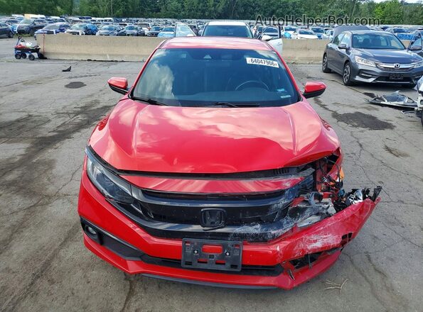 2HGFC2F89KH572243 2019 HONDA CIVIC Red Front view