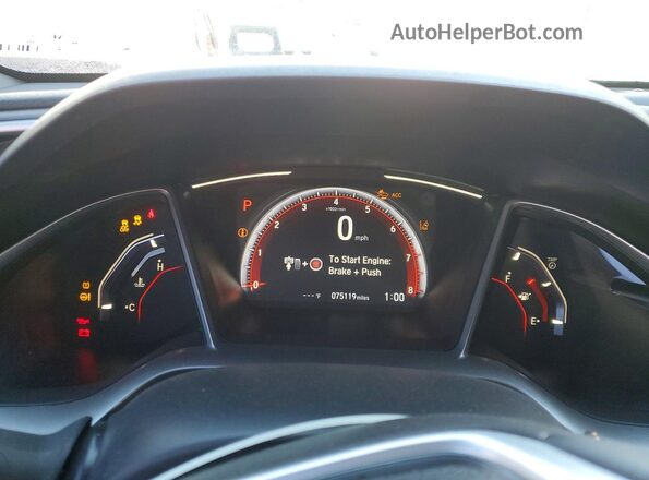 2HGFC2F89LH518314 2020 HONDA CIVIC White Vista del cuadro de instrumentos