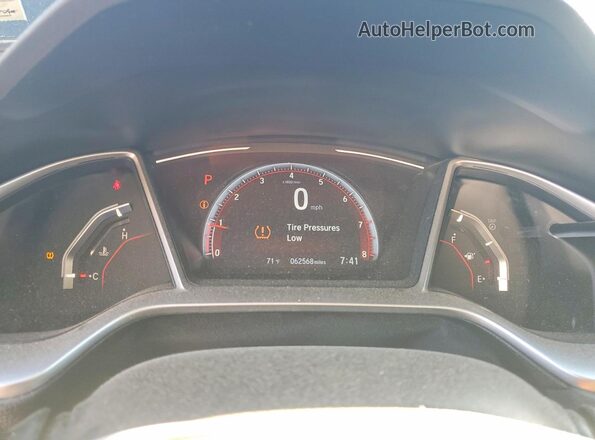 2HGFC2F89MH511087 2021 HONDA CIVIC Black ხელსაწყოთა პანელის ხედი