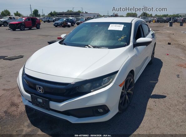 2HGFC2F8XKH529627 2019 HONDA CIVIC Белый Передняя левая четверть