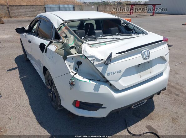 2HGFC2F8XKH529627 2019 HONDA CIVIC Белый Задняя левая четверть