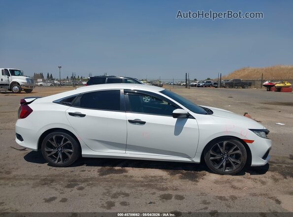 2HGFC2F8XKH529627 2019 HONDA CIVIC Белый Вид задней части салона