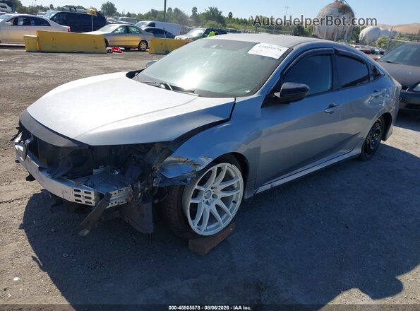 2HGFC2F8XKH529868 2019 HONDA CIVIC Gray Vista tres cuartos delantera izquierda
