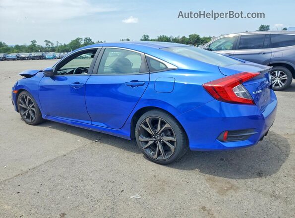 2HGFC2F8XKH543625 2019 HONDA CIVIC Blue Trasero izquierdo