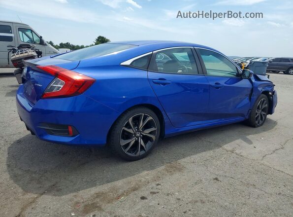 2HGFC2F8XKH543625 2019 HONDA CIVIC Blue Trasero derecho