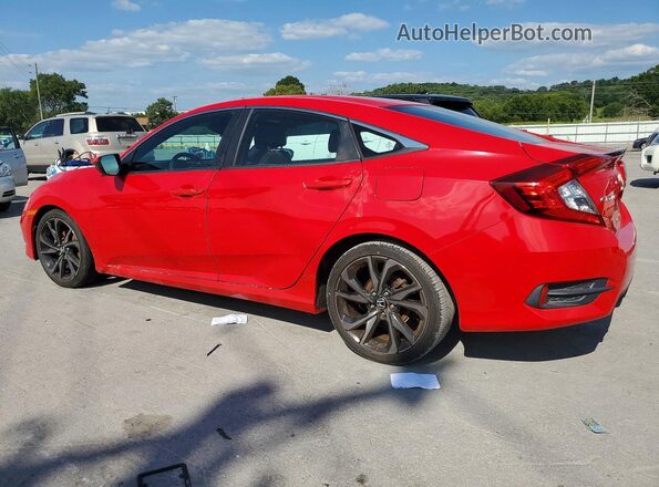 2HGFC2F8XKH548579 2019 HONDA CIVIC Red Tył lewy
