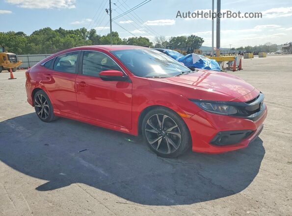 2HGFC2F8XKH548579 2019 HONDA CIVIC Red Przód prawy