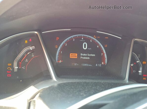 2HGFC2F8XKH548579 2019 HONDA CIVIC Red Widok zestawu wskaźników