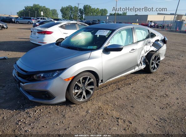2HGFC2F8XKH600714 2019 HONDA CIVIC Silver Vista tres cuartos delantera izquierda
